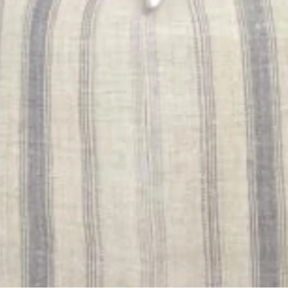 Farmhouse Boho Stripe Beige Gray Linen Pillow Covers SQUARE 24x24” (2-pack)